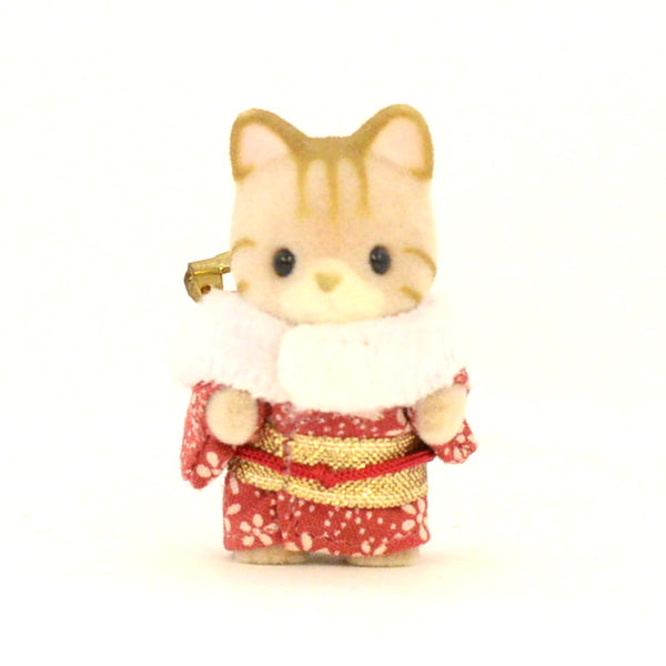 STRIPED CAT BABY BROOCH-Japanese style Sylvanian Families