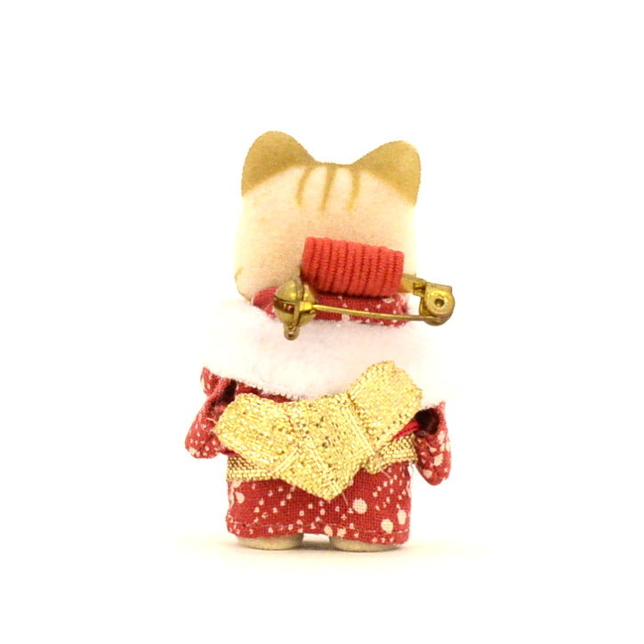 Striped Cat Baby Brooch-Japanese Style Sylvanian Families Calico Critters