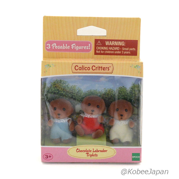 Calico Critters CHOCOLATE LABRADOR TRIPLETS CC1452 Sylvanian Families International Playthings LLC