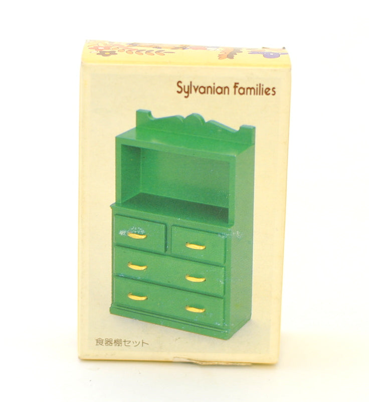 [Used] GREEN CUPBOARD SET KA-03 Epoch Japan  Sylvanian Families