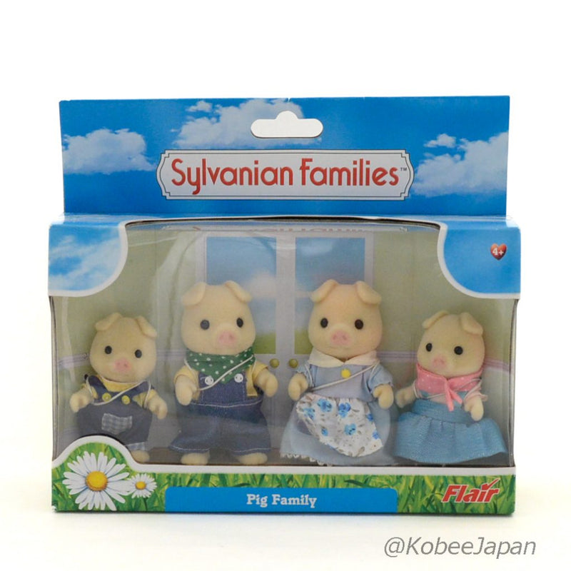 PIG FAMILY Flair Open Hands Rare Sylvanian Families