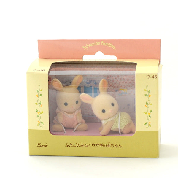 MILK RABBIT TWINS U-46 Epoch Retired  Sylvanian Families