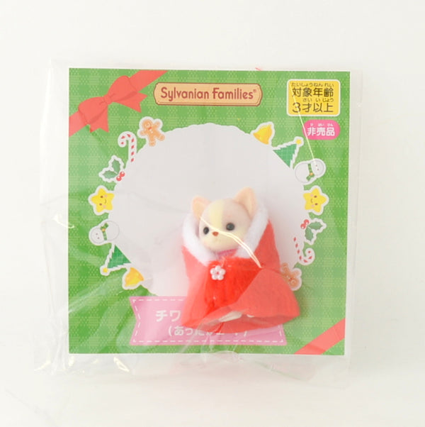 CHIHUAHUA BABY IN CHRISTMAS COAT Japan Sylvanian Families