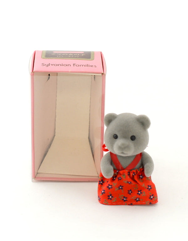 [Used] GRAY BEAR GIRL KU-16 Epoch Japan Sylvanian Families