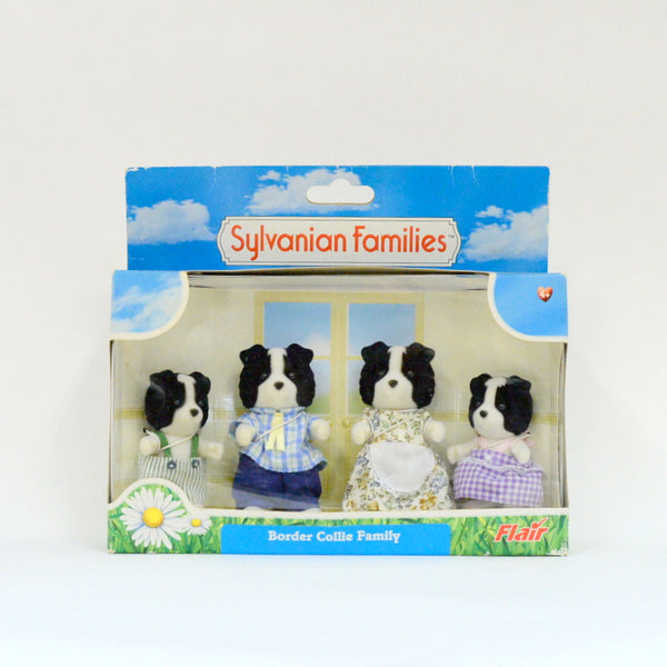 BORDER COLLIE FAMILY 4583 Flair UK Retired Rare Calico Sylvanian Families