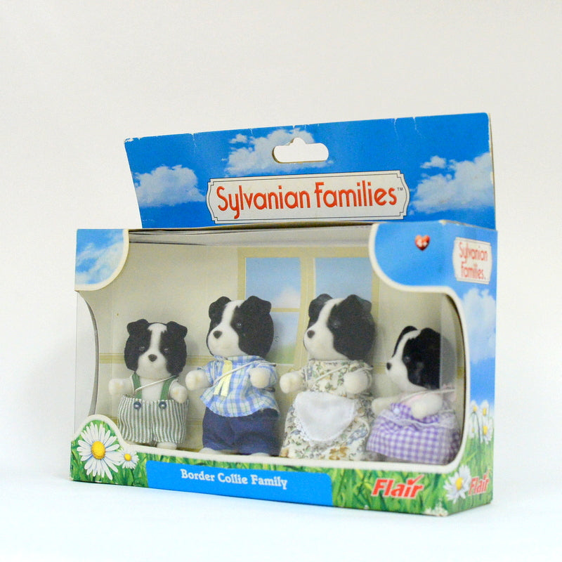 BORDER COLLIE FAMILY 4583 Flair UK Retired Rare Calico Sylvanian Families