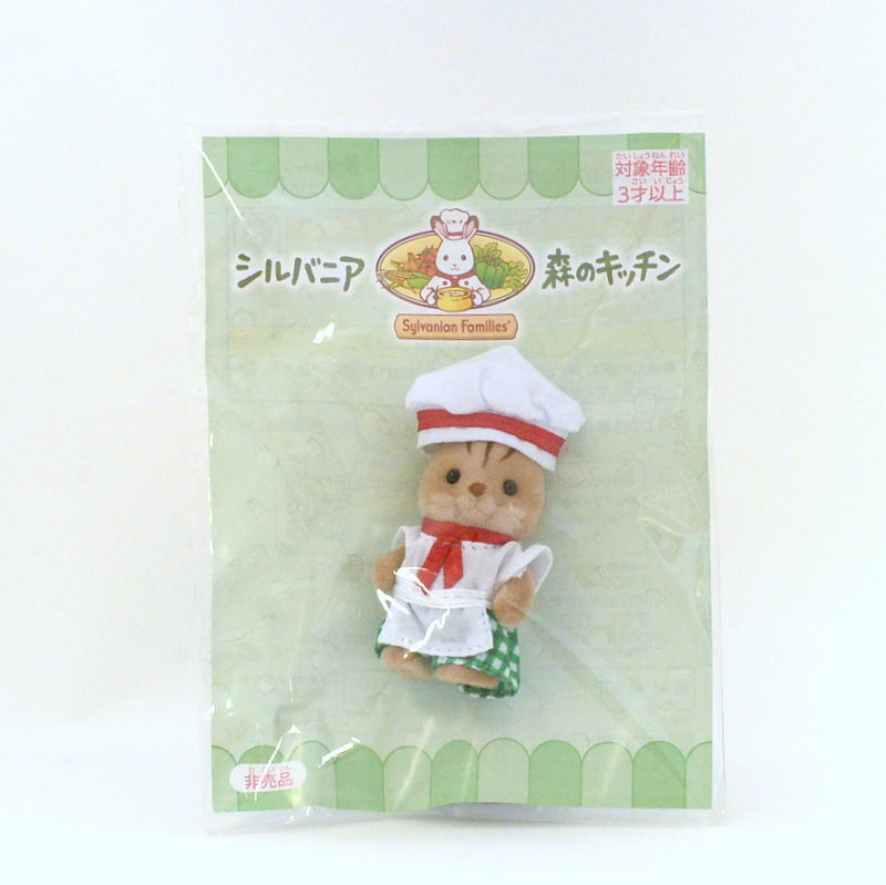 FOREST KITCHEN BABY SQUIRREL CHEF Green Sylvanian Families