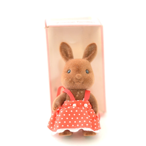 [Used] BROWN RABBIT GIRL U-04-650 Epoch Japan Sylvanian Families