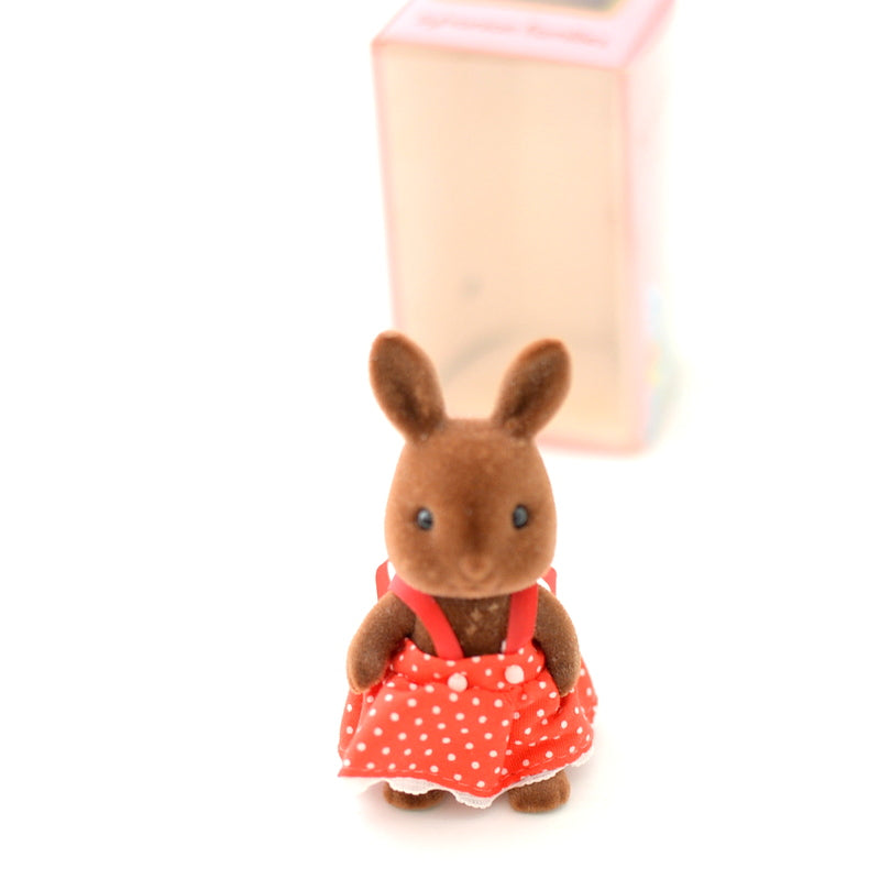 [Used] BROWN RABBIT GIRL U-04-650 Epoch Japan Sylvanian Families