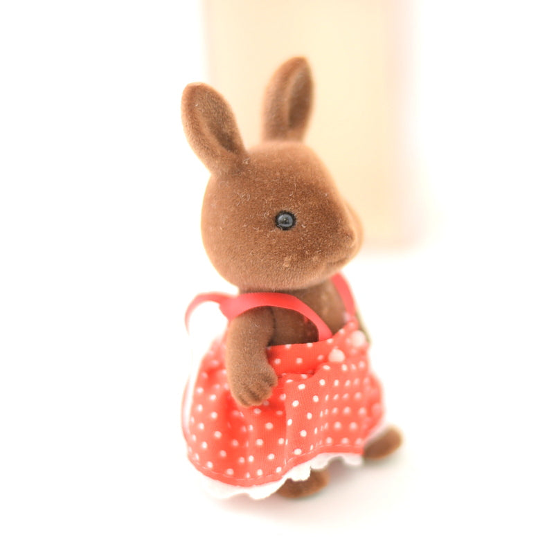 [Used] BROWN RABBIT GIRL U-04-650 Epoch Japan Sylvanian Families