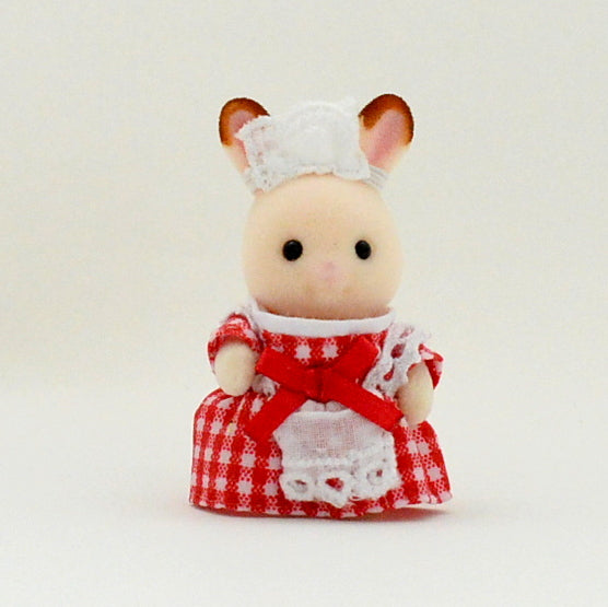 FOREST KITCHEN BABY CHOCOLATE RABBIT WAITRESS Red Sylvanian Families