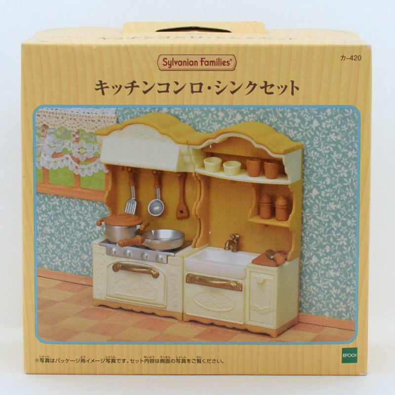 KITCHEN STOVE AND SINK SET Epoch Japan KA-420 Sylvanian Families