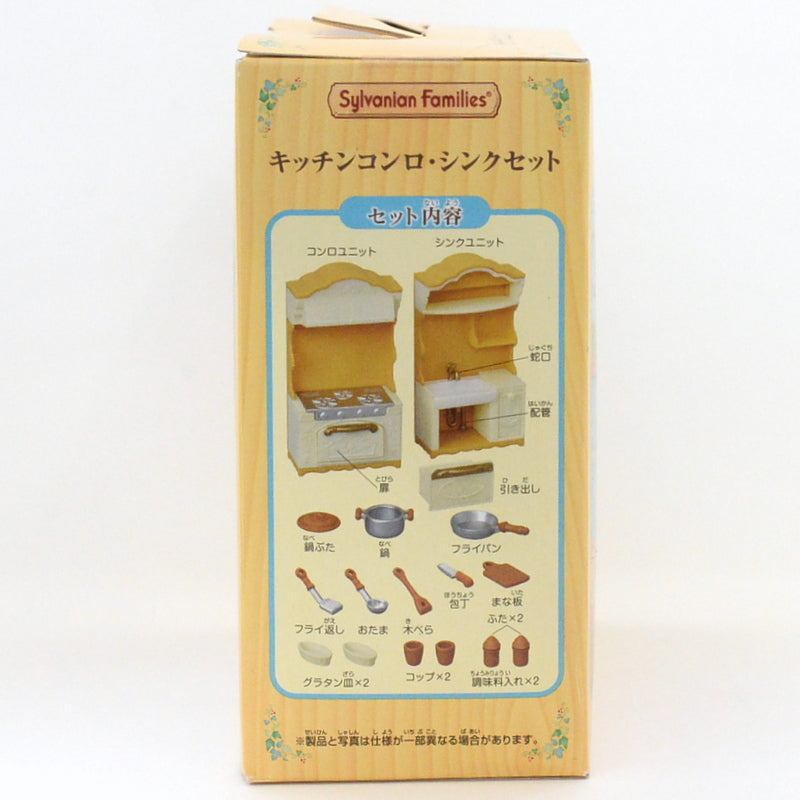 KITCHEN STOVE AND SINK SET Epoch Japan KA-420 Sylvanian Families