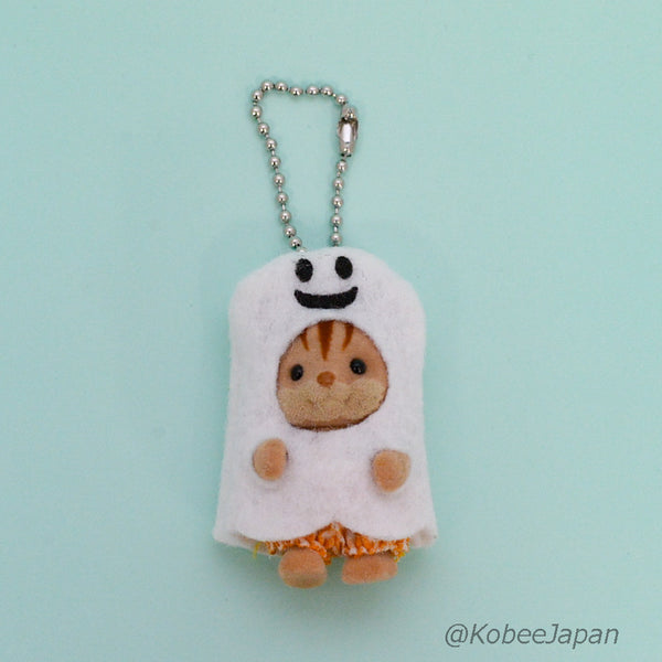 WALNUT SQUIRREL KEY CHAIN HALLOWEEN Epoch Japan Sylvanian Families