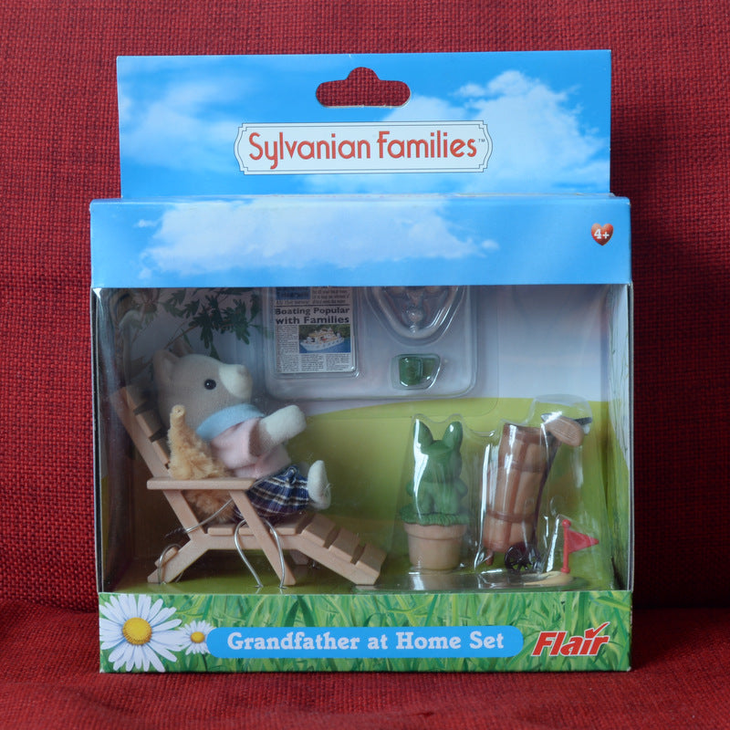 Grandfather At Home Set Ochre Dog Golf Flair 4879F Sylvanian Families Calico Critters