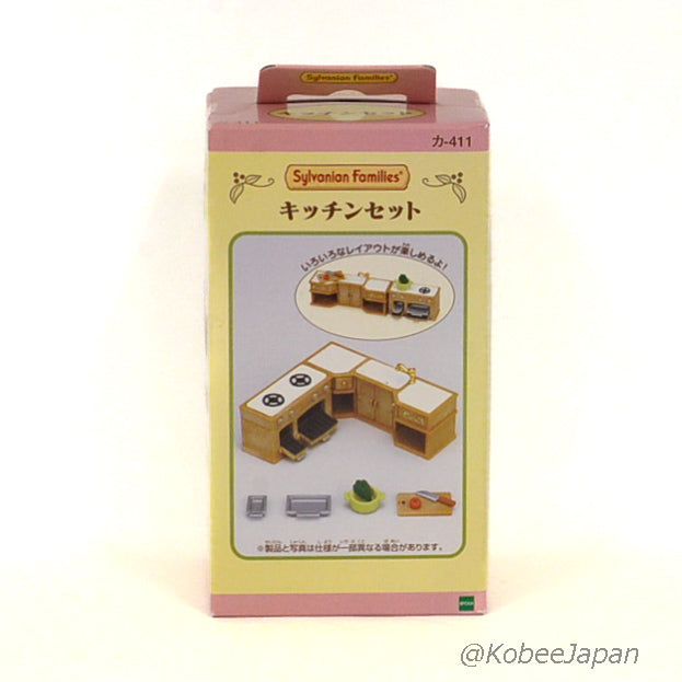 KITCHEN SET KA-411 Epoch Japan Retired Rare Sylvanian Families