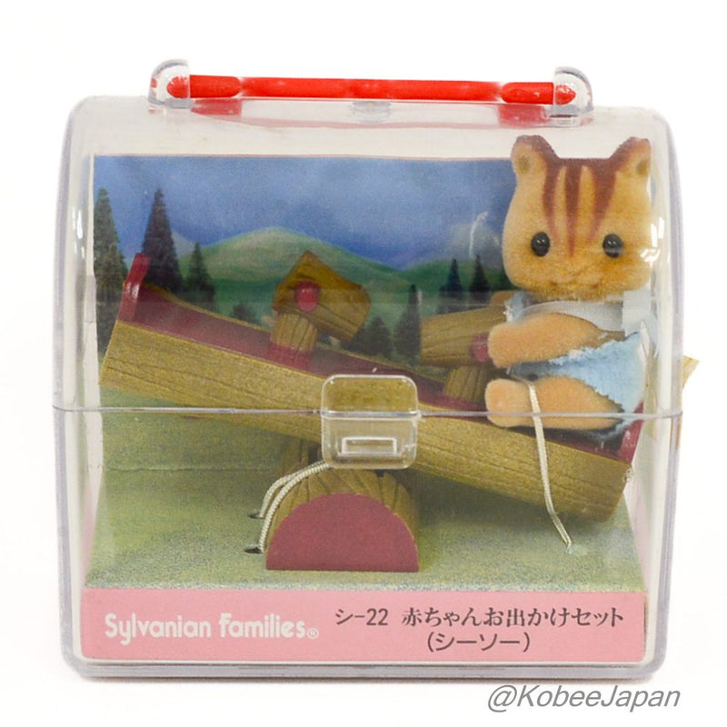 BABY CARRY CASE SEESAW SQUIRREL Vintage SHI-22 Calico Sylvanian Families