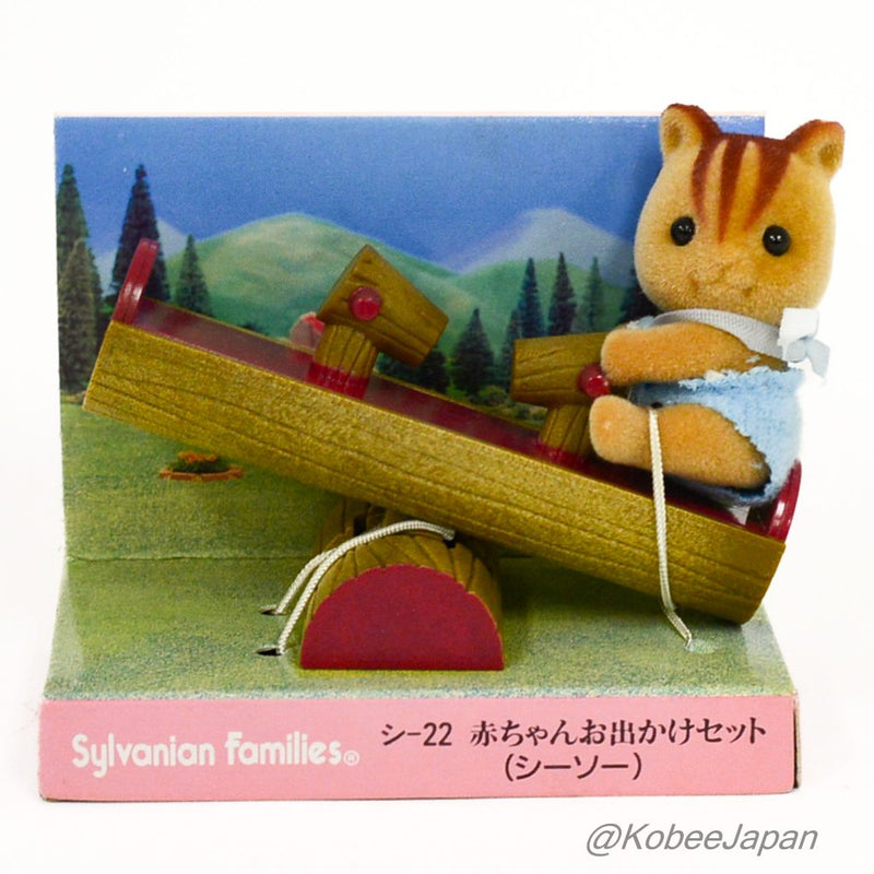 BABY CARRY CASE SEESAW SQUIRREL Vintage SHI-22 Calico Sylvanian Families