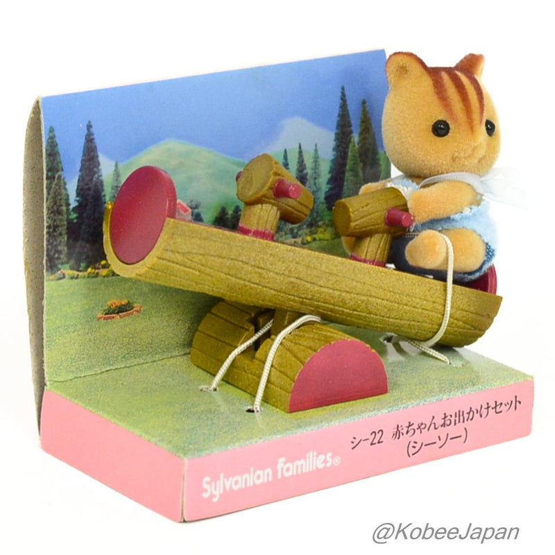 BABY CARRY CASE SEESAW SQUIRREL Vintage SHI-22 Calico Sylvanian Families