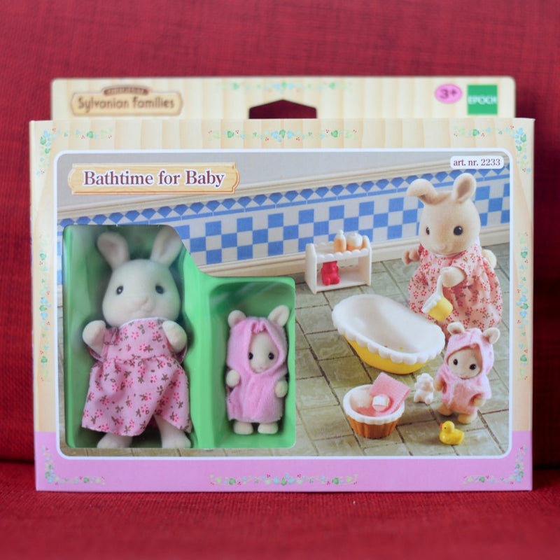 BATHTIME FOR BABY RABBIT Epoch UK 2233 Sylvanian Families