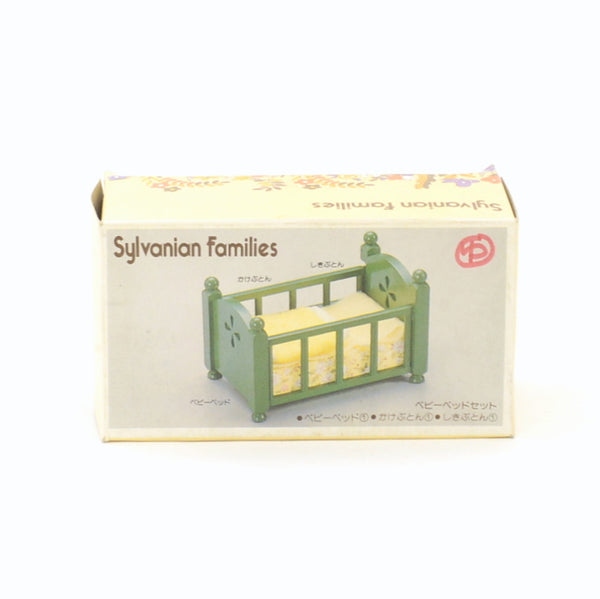 [Used] GREEN BABY BED KA-26 Vintage  Sylvanian Families