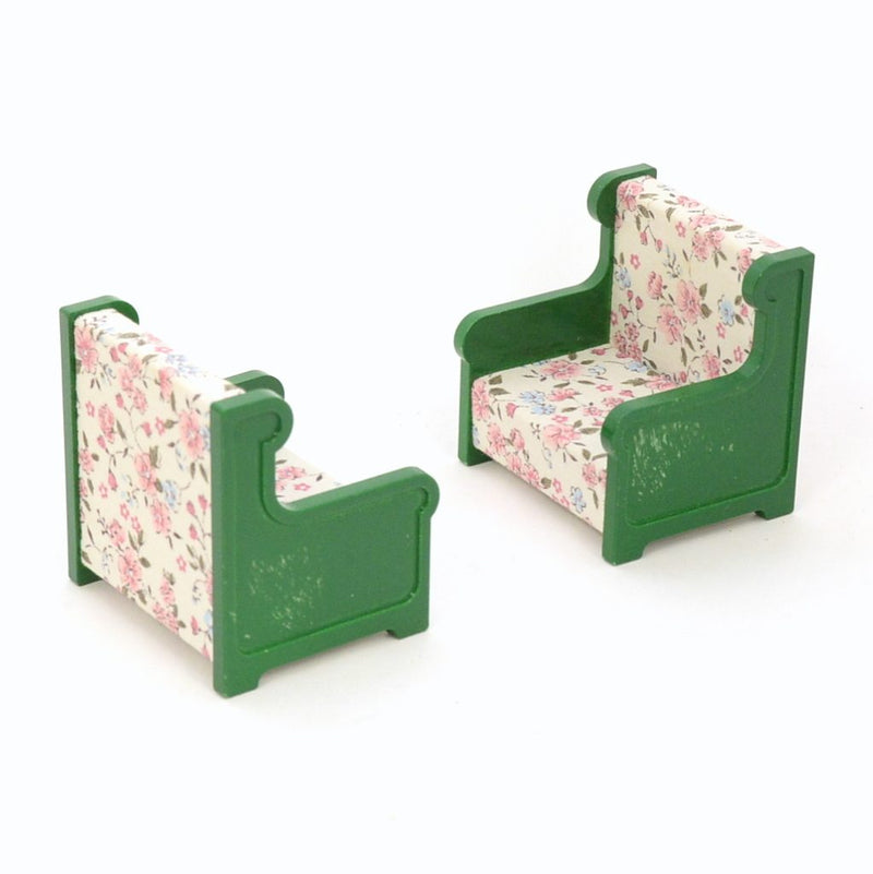 [Used] GREEN ARMCHAIR SET KA-09 Japan Sylvanian Families