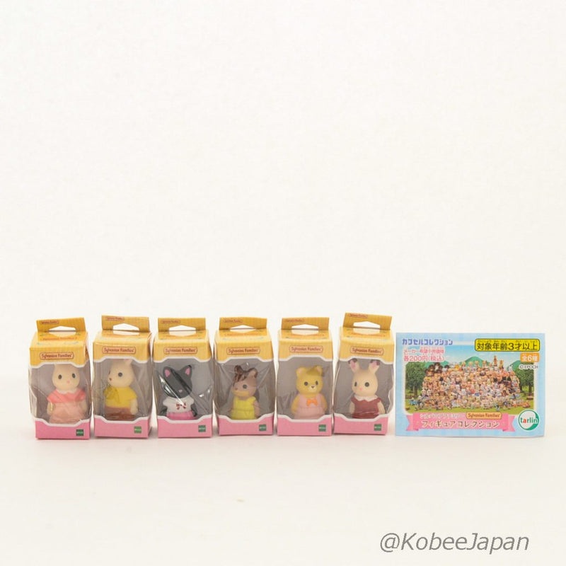 CAPSULES TOY MINIATURE FIGURE COLLECTION 6pc Set Epoch Japan  Sylvanian Families