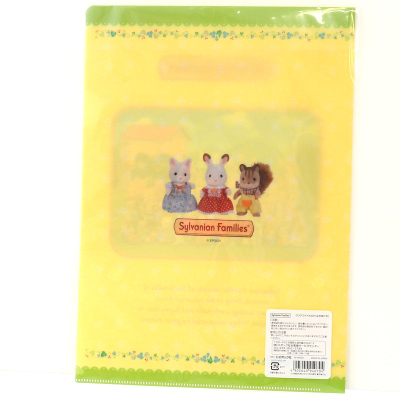 Sylvanain Families CLEAR FILE  (A4) PLASTIC FOLDER Epoch Japan Sylvanian Families