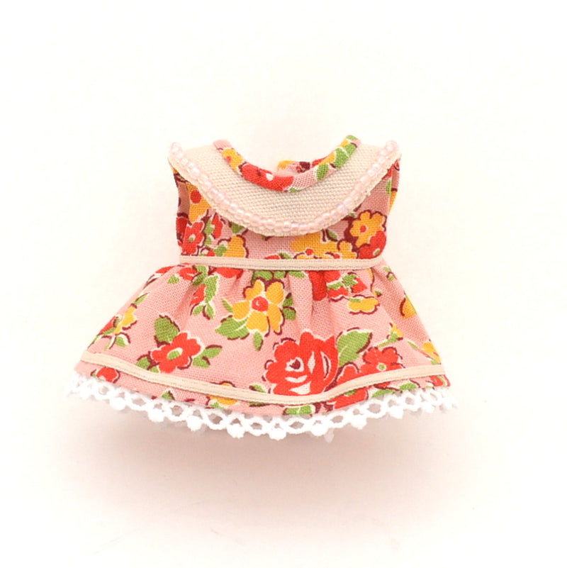 HANDMADE DRESS FOR MOTHER PINK FLOWER handmade