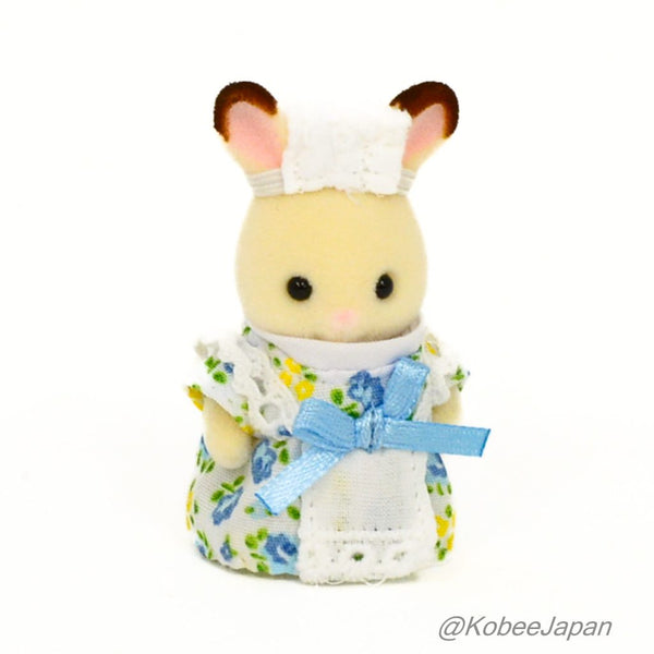FOREST KITCHEN BABY CHOCOLATE RABBIT WAITRESS Blue Calico Sylvanian Families