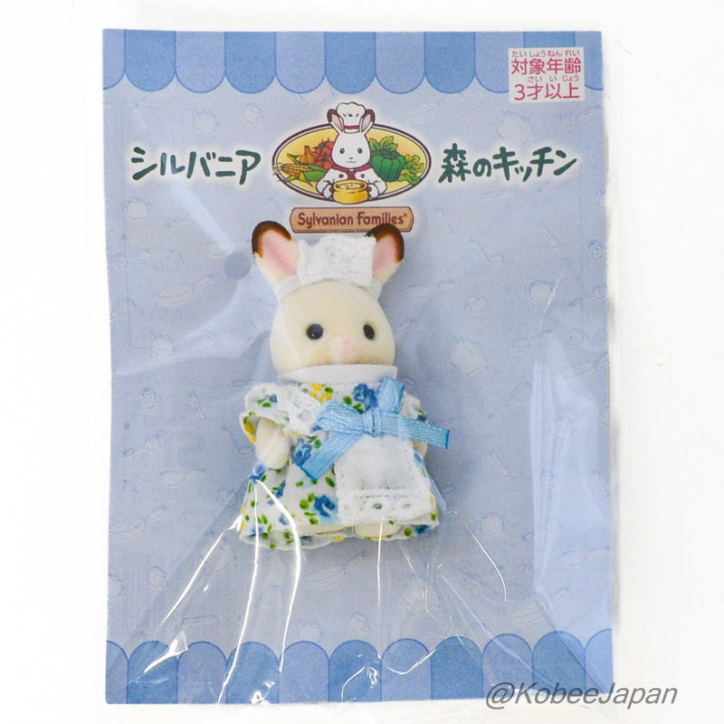 FOREST KITCHEN BABY CHOCOLATE RABBIT WAITRESS Blue Calico Sylvanian Families