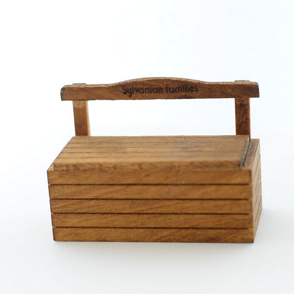 [Used] MEMORY TIME WOODEN STORAGE BENCH M-07 Japan Sylvanian Families