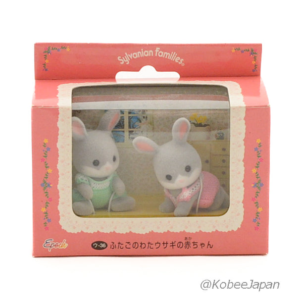 COTTONTAIL RABBIT TWINS U-36 Retired Sylvanian Families