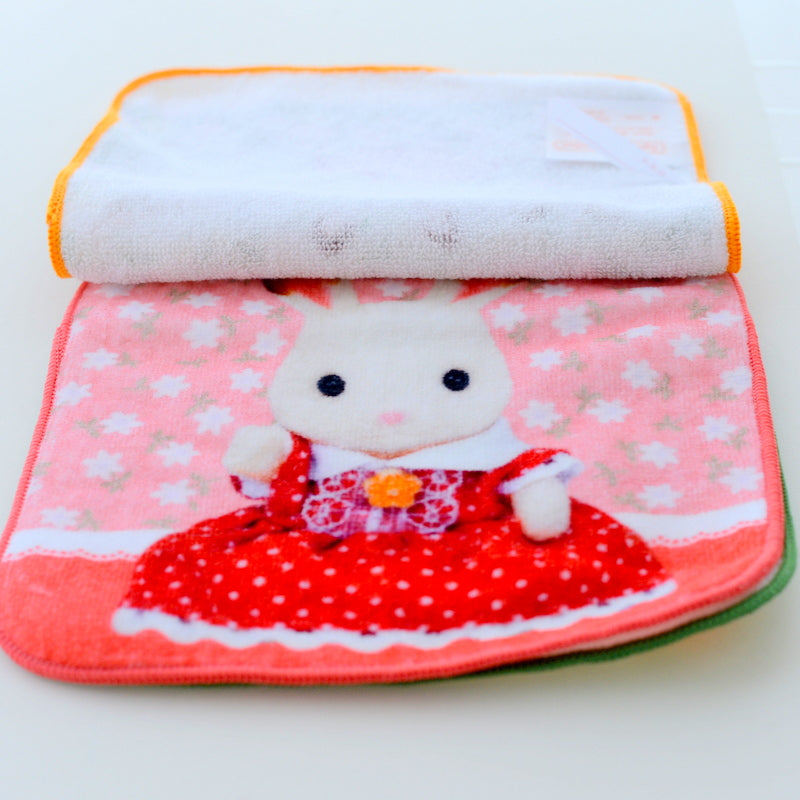 TOWEL HANDKERCHIEF SET 16x 16 cm Epoch Japan Sylvanian Families