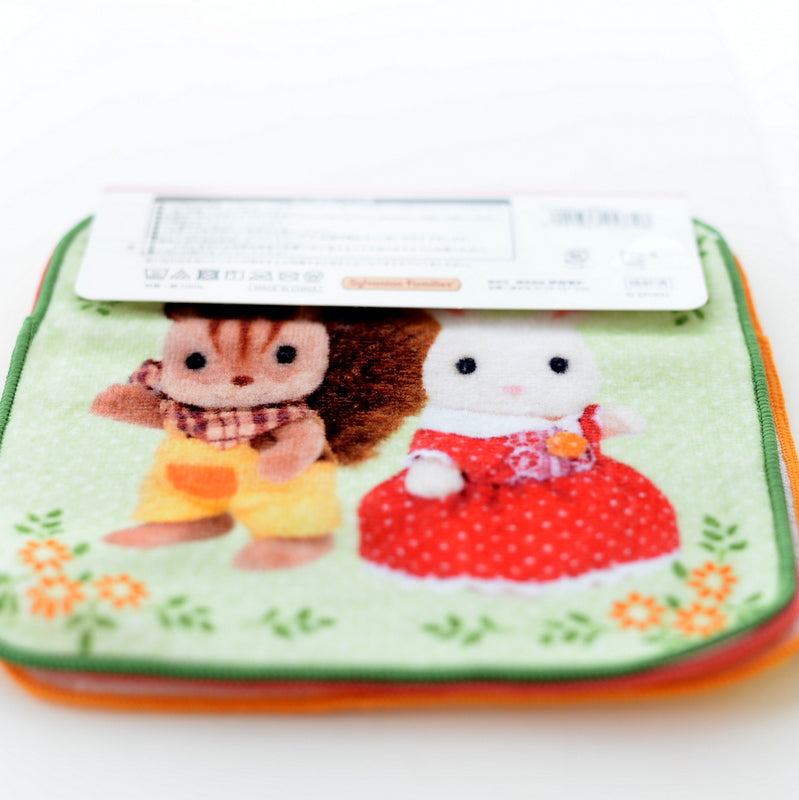 TOWEL HANDKERCHIEF SET 16x 16 cm Epoch Japan Sylvanian Families