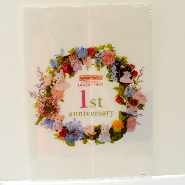 1st ANNIVERSARY CLEAR FILE A4 PLASTIC FOLDER Sylvanian Families