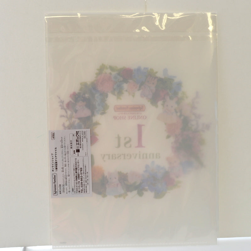 1st ANNIVERSARY CLEAR FILE A4 PLASTIC FOLDER Sylvanian Families