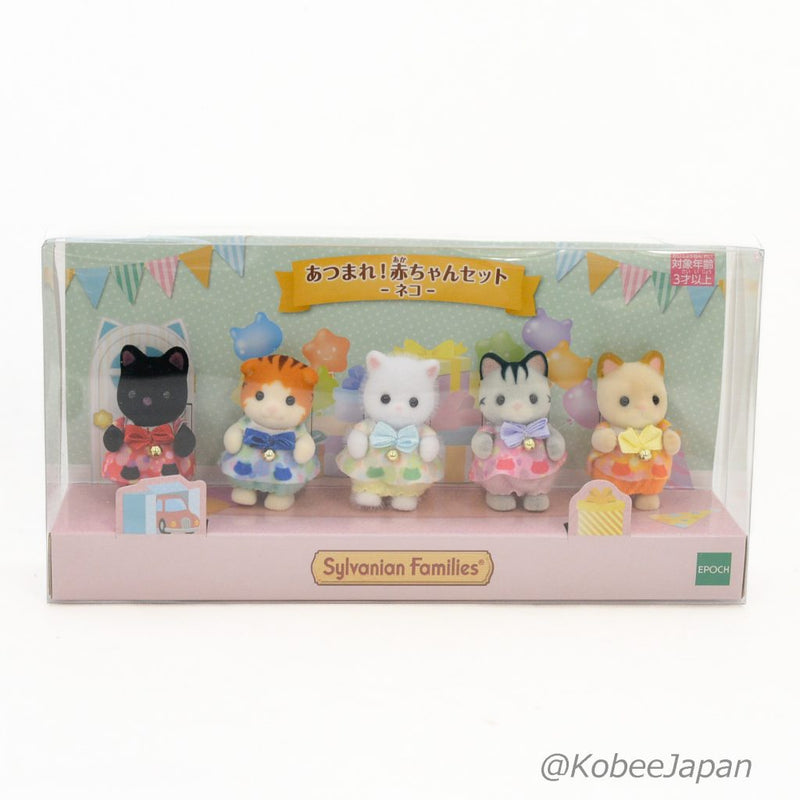 BABY CAT SET CREAM GRAYSH MAPLE PERSIAN MIDNIGHT Epoch Japan Sylvanian Families