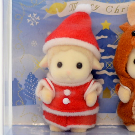 Santa Claus And Reindeer Baby Pair Sylvanian Families Calico Critters