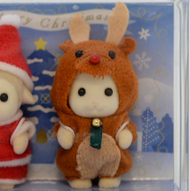 SANTA CLAUS AND REINDEER BABY PAIR Japan Sylvanian Families