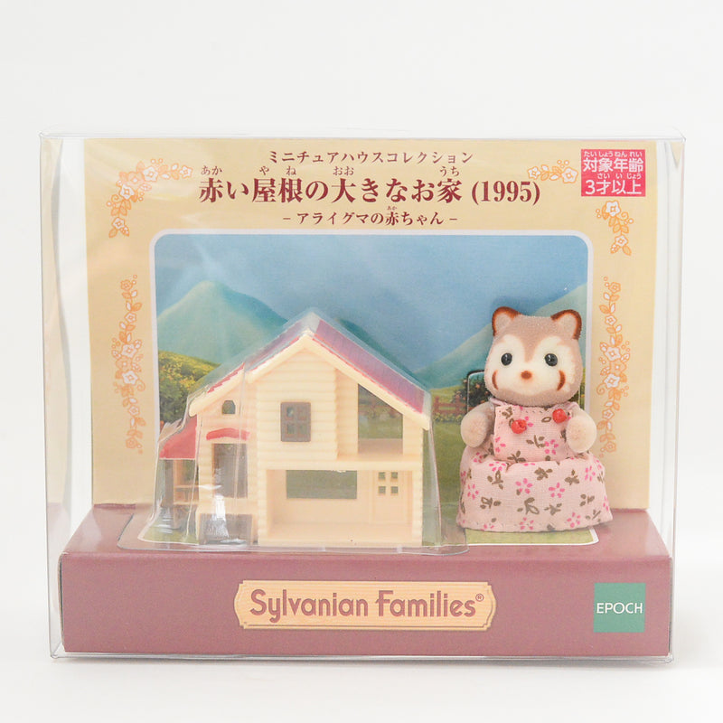 Miniature Series BIG TOWN HOUSE WITH RED ROOF RACCOON Calico Sylvanian Families