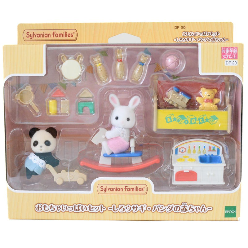 WHITE RABBIT & PANDA TOY SET DF-20 Sylvanian Families