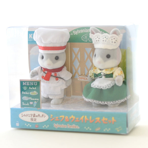 FOREST KITCHEN CHEF & WAITRESS Cottontail Rabbit Sylvanian Families