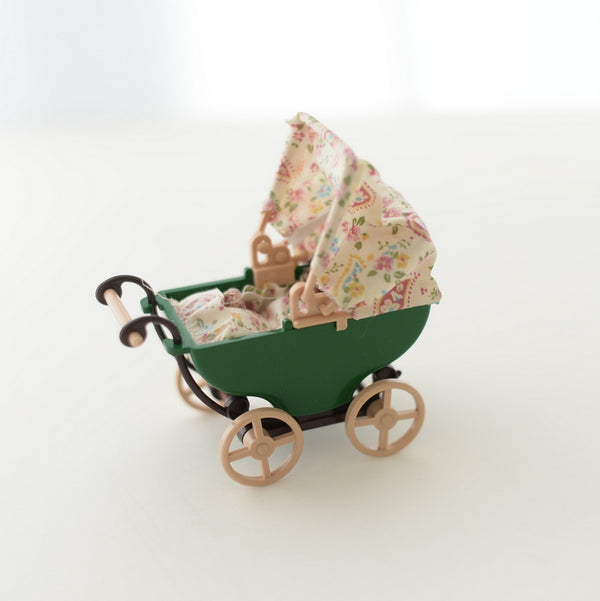 [Used] GREEN STROLLER KA-15 Epoch Japan Sylvanian Families