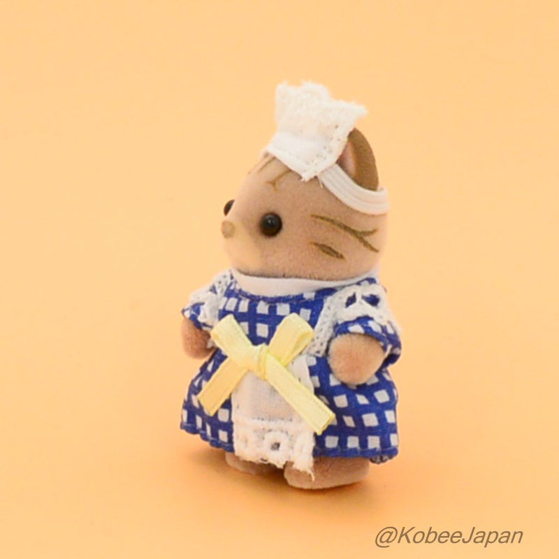 FOREST KITCHEN BABY STRIPED CAT WAITRESS Sylvanian Families