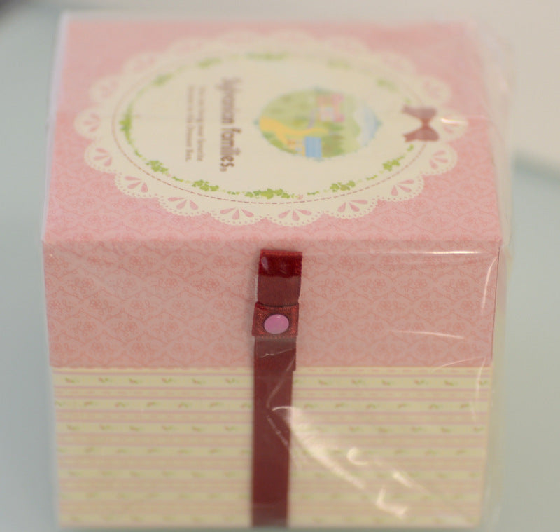 PINK CARDBOARD BOX WITH COVER Epoch Japan Sylvanian Families