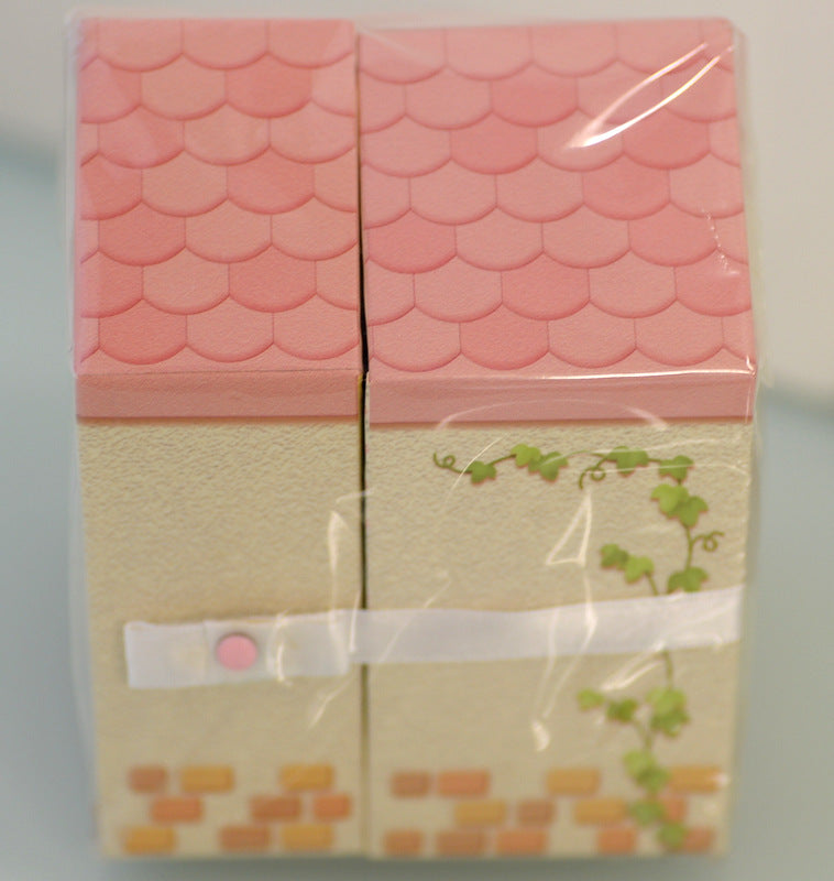 PINK HOUSE-SHAPED CARDBOARD BOX Epoch Japan Sylvanian Families