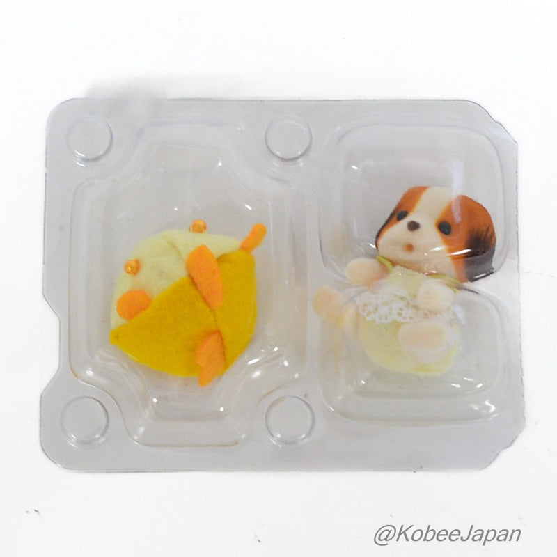 BABY AQUA PARADE SERIES BABY CHIFFON DOG WITH YELLOW FISH HAT Sylvanian Families