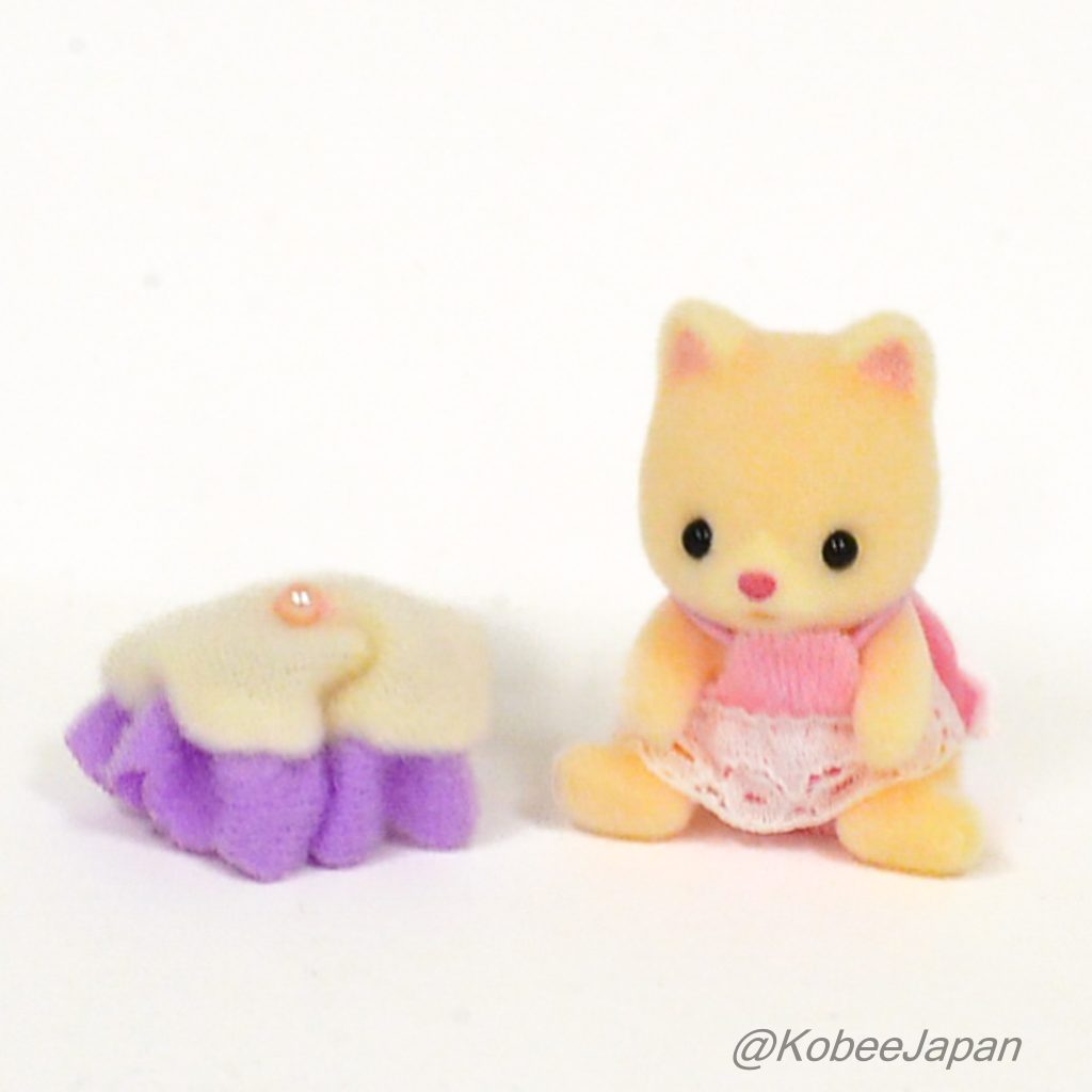 Baby Aqua Parade Series Baby Silk Cat With Jellyfish Hat 2022 Sylvanian Families Calico Critters