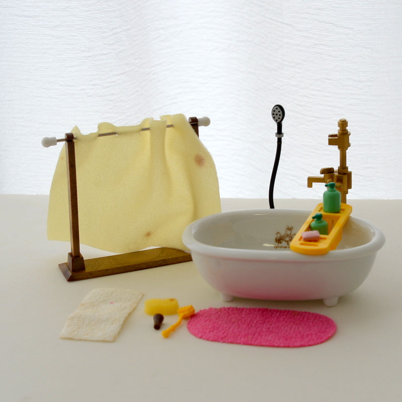 [Used] Vintage BATH and SHOWER SET KA-66 Japan Sylvanian Families